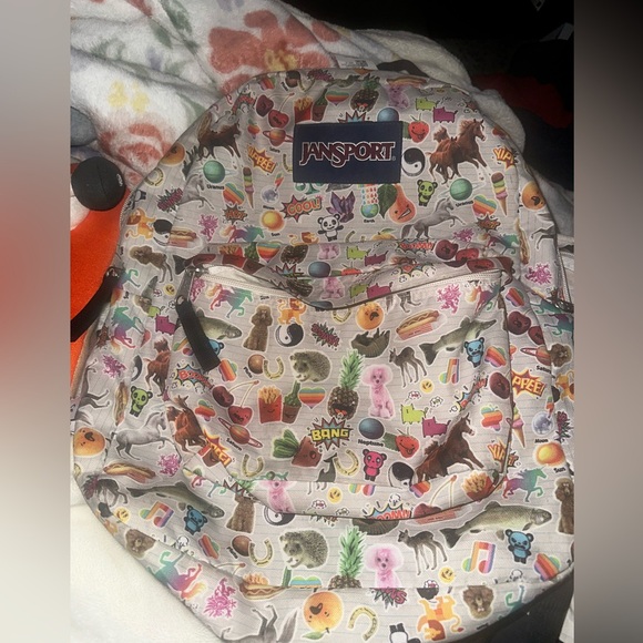 JanSport Superbreak School Backpack - Multi Stickers - Silver - Picture 4 of 4